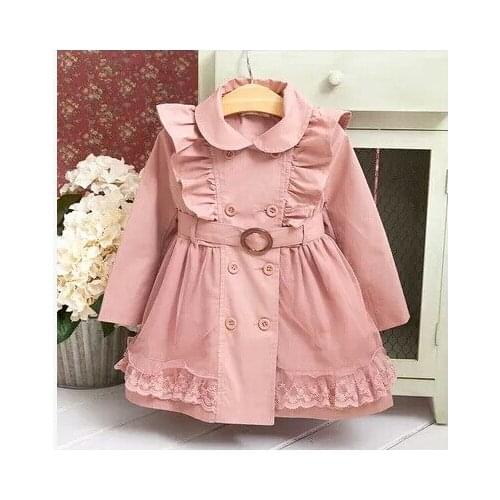 Korean Princess Coat Baby Girl Trench Spring Autumn Kids Coat Girl Gift Coats