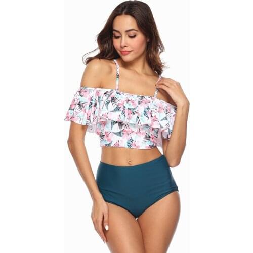 Beach Wear Fashion Bikini Set Swimwear Women Biquini Bathing Suit Women Swimming Suit Badpak Monokini Swim Suit Ruffles