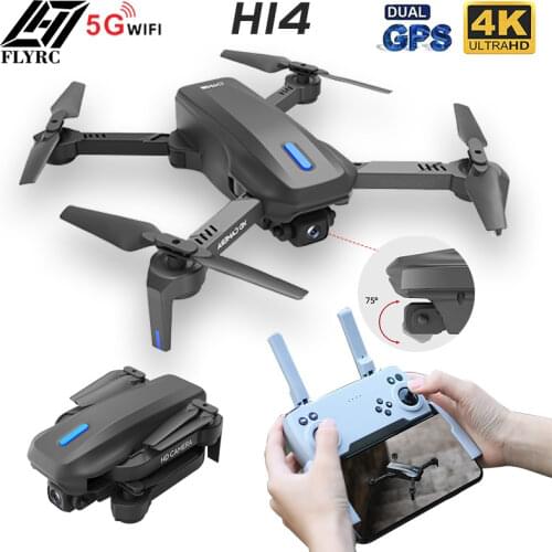 RC Drone H14 GPS 4k HD Dual Camera 2.4G/5G WIFI FPV 75 Degree Electric Adjustment Headless Mode Foldable Quadcopter Helicopter