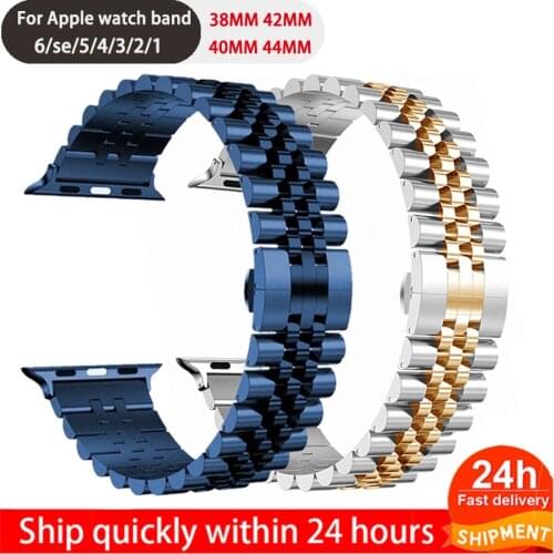 Stainless Steel watch Strap band For Apple Watch loop 6 SE 5 4 3 40mm 44mm wristband 38mm 42mm Replacement Bracelet for iWatch