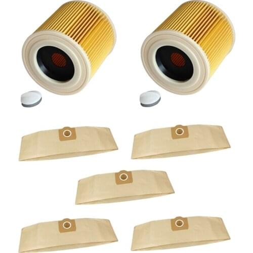 Replacement Parts Dust Bags Hepa Filters For Karcher WD3 WD3200 WD3300 MV3 Vacuum Cleaner