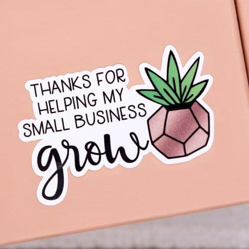 Thanks For Helping My Small Business Grow Stickers, Thank You Stickers, Personalize Social Media Sticker，Order Package Lables