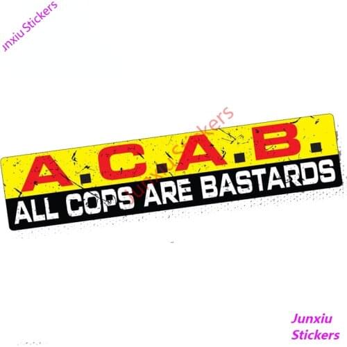 Racing Car Stickers Styling A.C.A.B. Creative Decal Vinyl JDM Funny for SUV Bumper Truck Scratch-Proof Exterior Decor PVC15x3cm