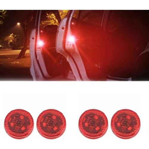 Universal LED Car Door Opening Warning Lights Wireless Magnetic Induction Strobe Flashing Alarm Lights Safety Lamps Accessories