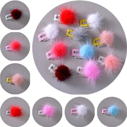 2017Dog and Cat Hair Clips Pet Dog Grooming hair mink hair ball baby girl baless by hair headdress hairpin BB clip 50pcs