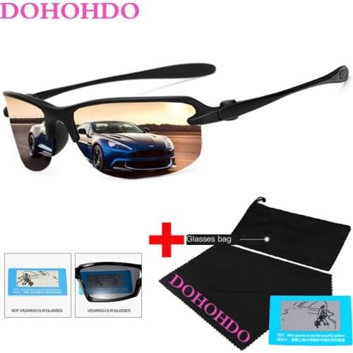 DOHOHDO Vintage Polarized Driving Sun Glasses Men Classic Outdoor Fishing Sunglasses Brand Designer UV400 Glasses Masculino