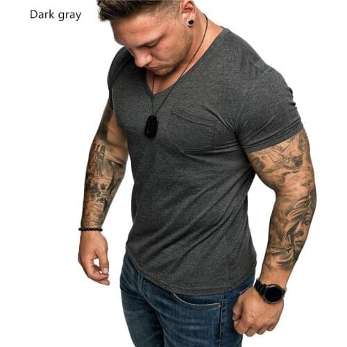 2020 new Brand Clothing 8 colors Men T Shirt Fitness T-shirts O collar Man T-shirt For Male Tshirts M-5XL