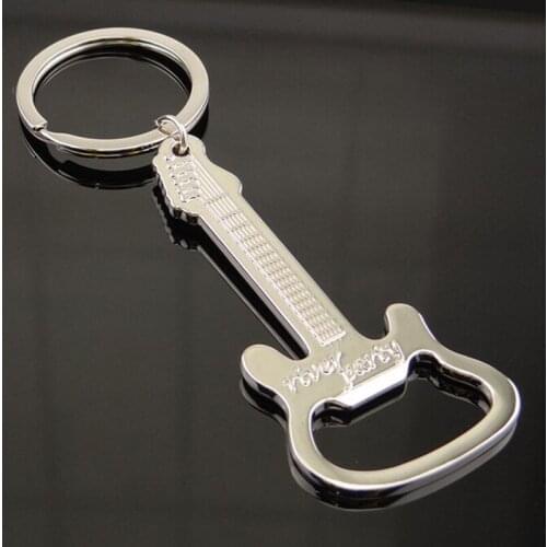 300pcs Gift Zinc Alloy beer guitar bottle opener bottle opener keychain keyring key chain key ring