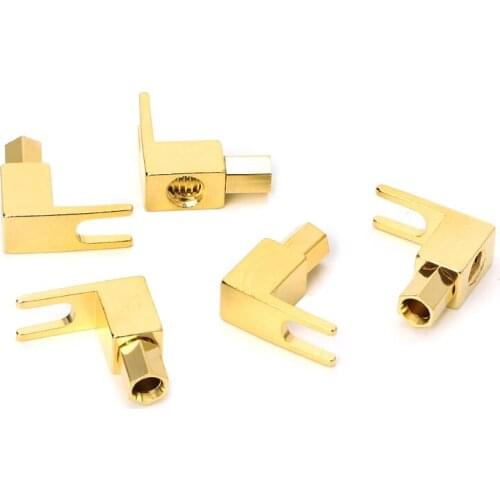 5pcs Banana to Spade Adapter Plugs Y Type Speaker Cable Connector Banana Socket