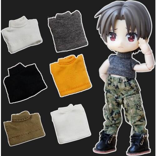 Ob11 clothing accessories clothing GSC clay YMY DDF body9 plain body can be worn with a high-collared vest base doll accessories