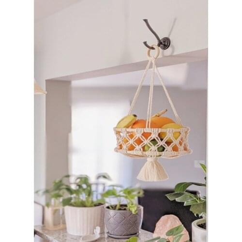 Boho Fruit Macrame Hanging Kitchen Storage Basket