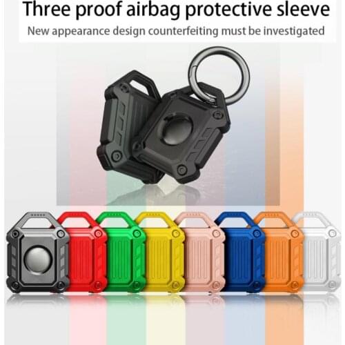 For Apple Airtag Case Armor Protective Case With Keychain Shockproof Cover For Apple Tracker TPU Anti-Lost Device Airtag Case