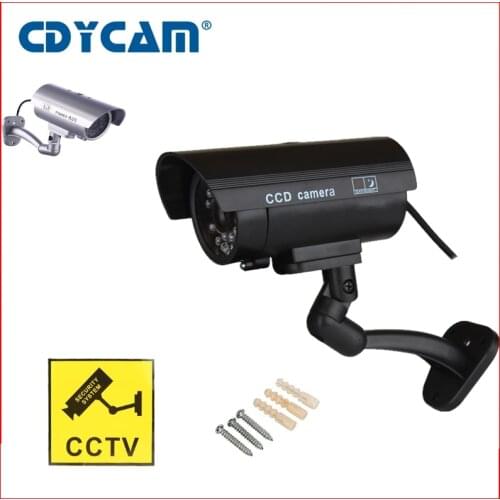 New PC Fake Dummy camera security CCTV outdoor waterproof Emulational Decoy IR LED Flash Red Led dummy video surveillance Camera
