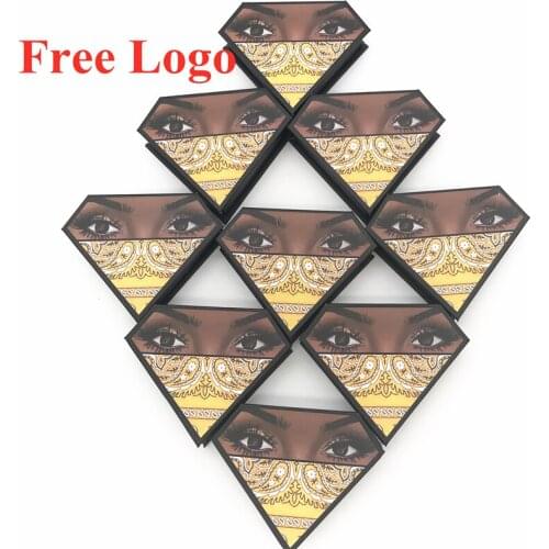 NEW wholesale diamond eyelash packaging box lash boxes packaging mink lashes square round empty case bulk Custom Logo Makeup