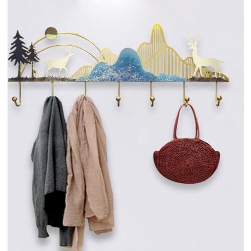 Nordic Style Creative Coat Hook Shelf Modern Personalized Clothes Hook And Fashionable Metal Wall Hanging Hanger