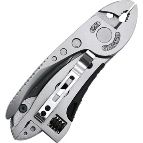 Multi Pliers Stainless Steel Adjustable Pocket Knife Survival Plier Screwdriver Wrench Jaw Spanner Mini Tools