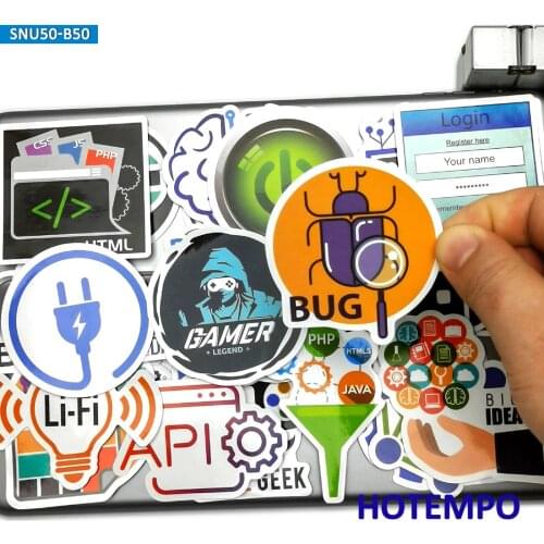 50pcs Internet Programs Programmers Big Data HTML5 Software Stickers for Mobile Phone Laptop Suitcase Skateboard Decal Stickers