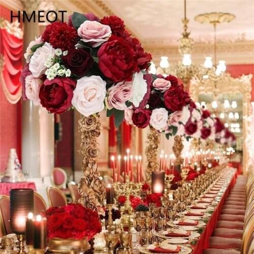 Homemade DIY Christmas Decor Wreath Wedding Floral Arrangement Garland Table Center Flower Ball Bouquet Party Flower Arrangement