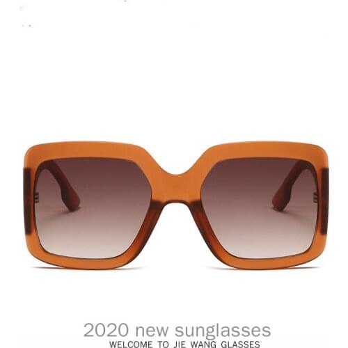 2020 New Luxury Orange Square Sun Glasses Women Fashion Vintage Metal Square Sunglasses Woman Color Shades NX