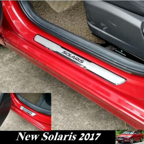 NEW Solaris 2 Stainless Steel Door Sills Scuff Plate fit for Hyundai SOLARIS 2010-2020