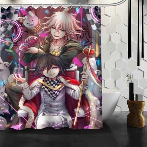 New Arrival Danganronpa Anime Shower Curtain Polyester Fabric Printing Bathroom Curtain Waterproof Bathroom Products With Hook