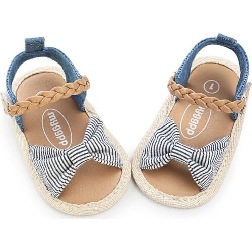 Girls Canvas Bow-knot Kids Beach Baby Walking Shoes First Walkers