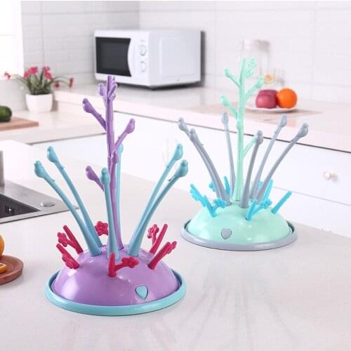 Portable Baby Drying Rack Infant Feeding Milk Bottles Drainer Newborn Drying Cup Rack For Babies Pacifier Bottle Holder
