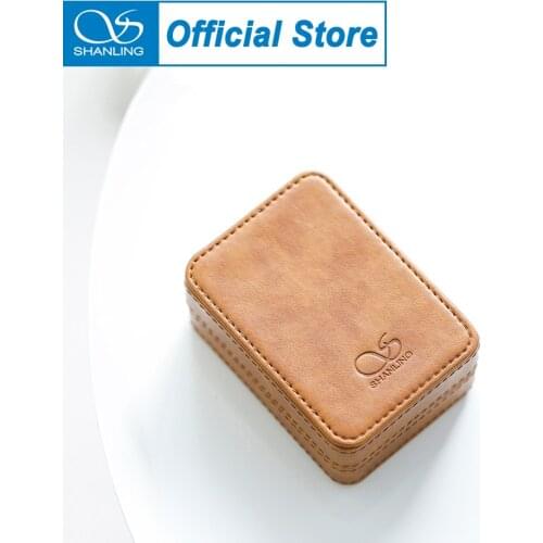 SHANLING C2 Portable Pressure Box Handmade Custom Leather Storage Box for Earphones ME500 ME700 M0
