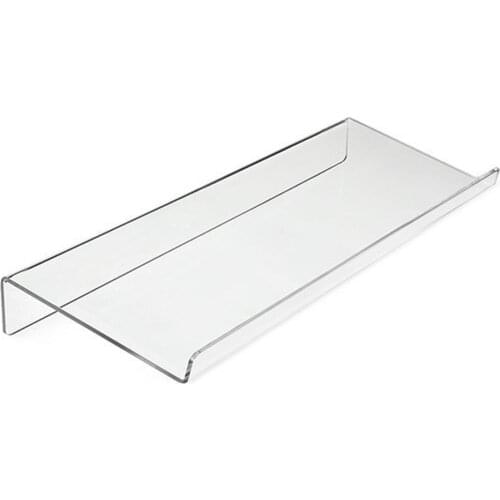 Transparent Acrylic Tilted Computer Keyboard Holder Clear Keyboard Stand for Easy Ergonomic Typing Office Desk Home School