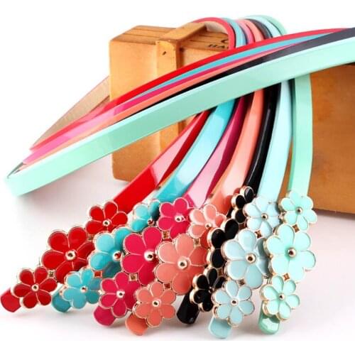 HOT Pin Buckles Belt Female Deduction Side Flower Buckle Jeans Fashion Belts For Women Fashion Students Simple Casual Trousers