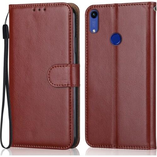 Folio Luxury Leather Case for On Huawei Honor 8A Pro JAT-L41 6.09'' Wallet Stand Flip Case Phone Bag with Strap