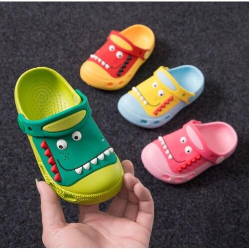 Kids Summer Beach Shoes Boy Girls Sandals Cute Dinosaur Cave Garden Shoes Children Non-slip Slippers Baby Toddler Shoes