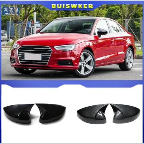 Car Styling Door Side Wing Rearview Mirror Cover Cap Decoration Trim Shell for Audi A3 S3 8V RS3 2013 2014 2015 2016 2017 2018