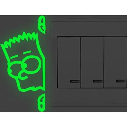 Luminous Swith stickers stickerBedroom Wall Decoration Switch Vinyl Art Mural Decor Dr. singular Wall Sticker