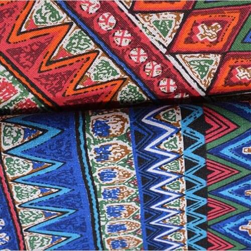 High quality 100% cotton Bohemian style fabric used for dress women clothing table cloths