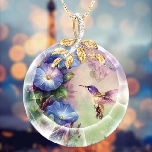 Healing Crystals Pendant Necklace Necklace for Women Heart Necklace Crystal Pendant Cheap Stuff Hummingbird Crystal Necklace
