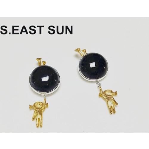 S.EAST SUN S925 sterling silver blue when Pendant Necklace Korean popular pendant womens jewelry gift without Necklace