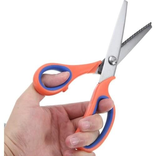 Zig Zag Sewing Cut Tailor Scissors Dressmaking Tailoring Shear Pinking Scissor Leather Fabric Textile Handicraft Upholstery Tool