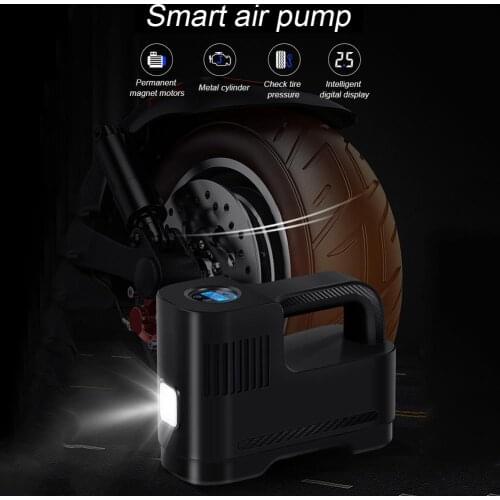 150psi Digital Air Compressor 120W Car Cordless Inflatable Pump 2000mAH LED Portable Tire Inflator With Cigarette Lighter Power