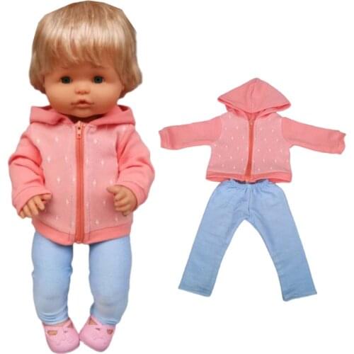 16 Inch Baby Doll Hoodie Coat for 40cm Nenuco Ropa Y Su Hermanita Doll Jacekt Clothes Accessories