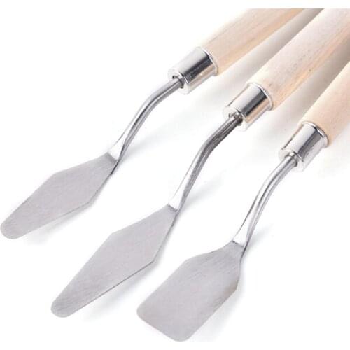 3Pcs/set Painting set Palette Knife Spatula Mixing Paint Stainless Steel Art supplies drawing tools goods sets kits for artist