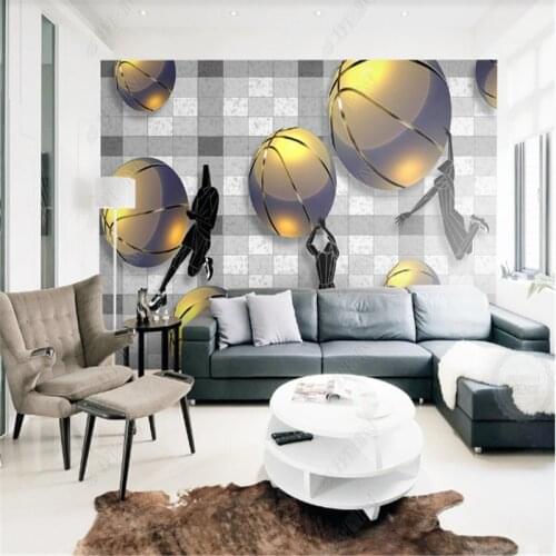 3d Mural Metal Basketball Abstract Creative Space Wallpaper for Living Room TV Background Wall Paper Home Decor Papel De Parede