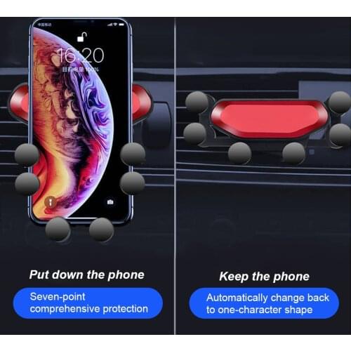 Car Phone Holder Gravity Sensing Lazy Mobile Phone Clip Air Outlet Buckle for Car Compatible with Most Smartphones Universal