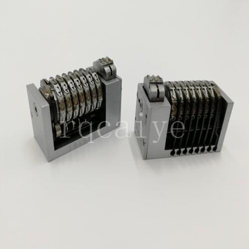 Free Shipping 6 pieces 7 Digit 4X8 Roman Backward Letterpress Rotary Numbering Machine