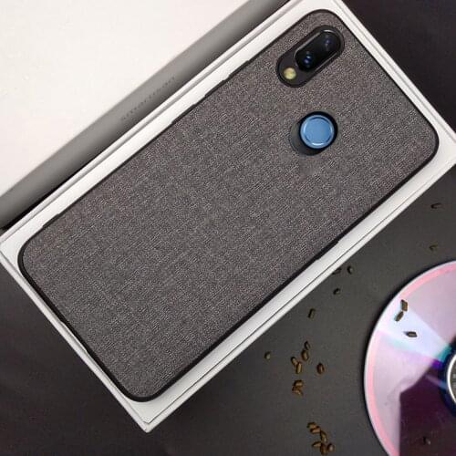 For Huawei Nova 3i Case Luxury Skin Coque Silicone edge fabric protect back cover case for huawei nova3i full cover phone shell
