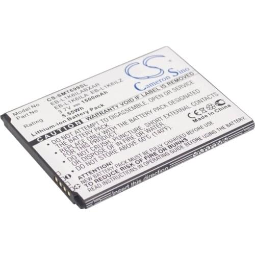 CS 1500mAh/5.55Wh battery for Samsung Galaxy S Blaze Q, Relay 4G,SCH-I425, SGH-T699, EB-L1K6ILABXAR, EB-L1K6ILZ