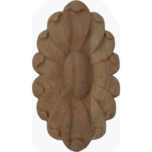 Wood Carved Corner Onlay Vintage Applique Frame Wall Doors Furniture Decorative Feng Shui Home Decoration Accessories