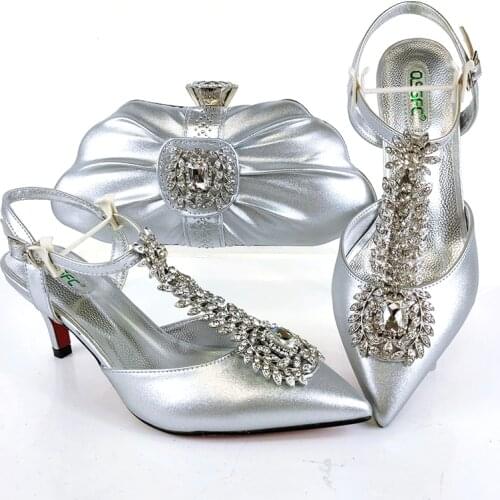 Doershow African shoes and bag set Italian shoe with matching bag best selling ladies matching shoe and Italy SJU1-7
