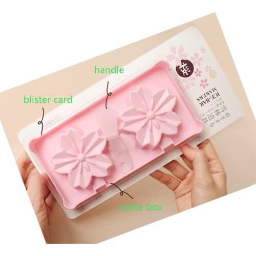Ice Cream Mold Flower Cherry Shape Jelly Form Maker for Ice lolly Moulds Ice Cube Tray for Candy Bar Decoration Juice Ice Pops