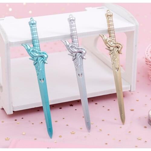9 PCs Creative the Male Phoenix Sword Modeling Gel Pen Student Stationery Gel Pen Student Gift Wholesale
